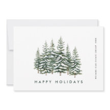 Elegant Pine Tree Christmas Company Greeting