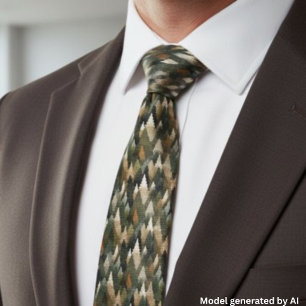 Elegant Pine Tree Pattern   Rustic Forest Tie