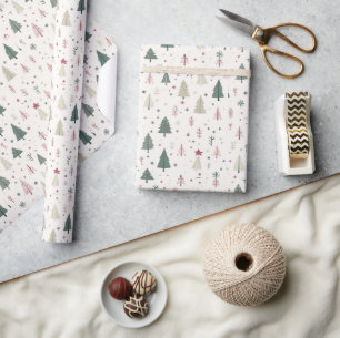 Elegant Pine Trees Christmas Wrapping Paper