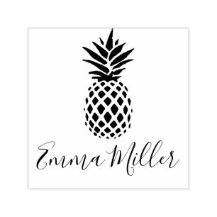Elegant Pineapple Custom Name Signature  Self-inking Stamp