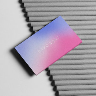 Elegant pink a purple gradient business card