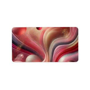 Elegant Pink Abstract Return Address Label