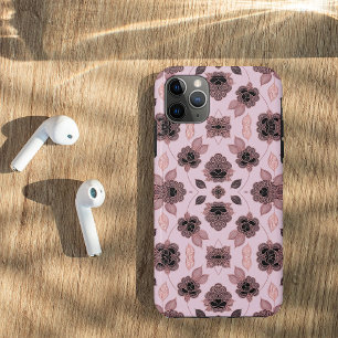 Elegant pink and black lace in vintage style,  Case-Mate iPhone case