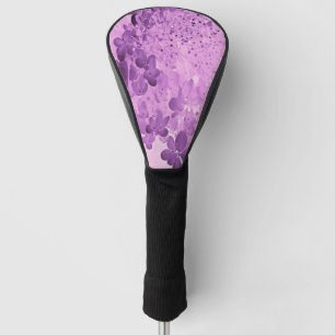 Elegant Pink and Black Limelight Hydrangea Golf Head Cover