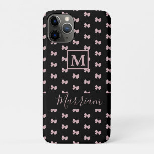 Elegant Pink and Black Personalised Case-Mate iPhone Case