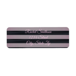 Elegant Pink and Black Striped French Bridal
