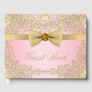 Elegant Pink and Gold Guest Book