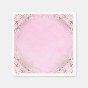 Elegant Pink and Gold Napkin