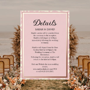 Elegant Pink and Rose Gold Wedding Enclosure 