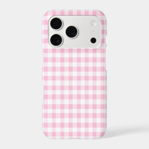 Elegant Pink and White Gingham Pattern 