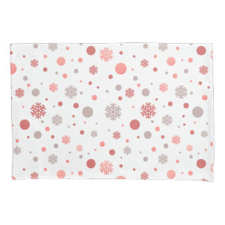 Elegant pink and white merry Christmas  Pillowcase