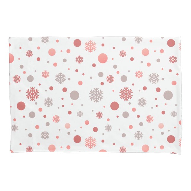 Elegant pink and white merry Christmas  Pillowcase (Front)