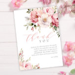 Elegant Pink Baby In Bloom Girl Baby Shower Thank You Card<br><div class="desc">Elegant Pink Baby In Bloom Girl Baby Shower Thank You Card features beautiful pink floral flowers and greenery along with modern calligraphy.</div>