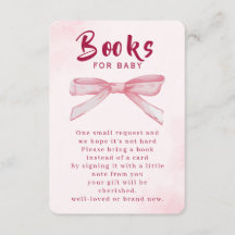 Elegant Pink Baby Shower Enclosure Card