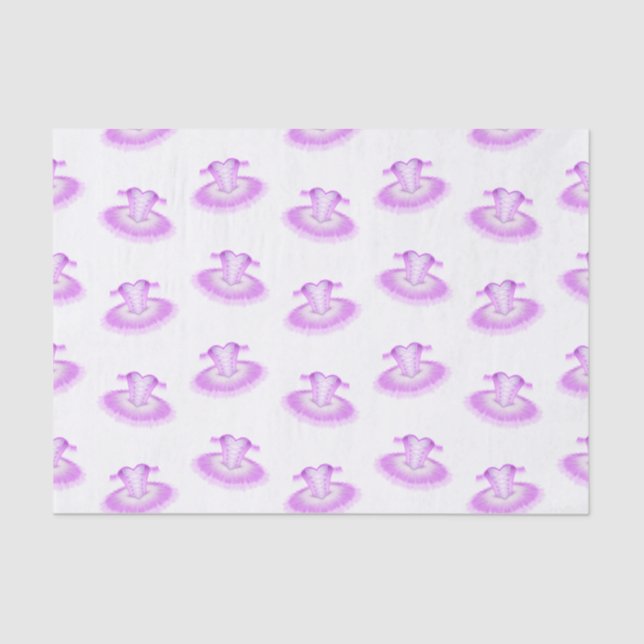 Elegant Pink Ballet Birthday Tutu Watercolour Tissue Paper (Front)