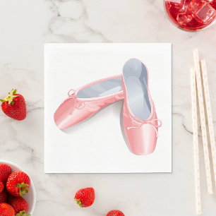 Elegant Pink Ballet Flats Cute Girly Dance Shoes  Napkin