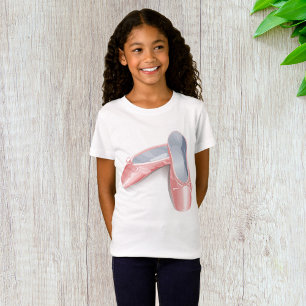 Elegant Pink Ballet Flats Cute Girly Dance Shoes T-Shirt