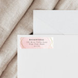 Elegant Pink Bat Mitzvah Return Address Label<br><div class="desc">This modern design features a watercolor design framed in gold and your custom text. Use the template form to add your text. The advanced editing menus,  accessed by choosing "Design Tool",  will allow you to change the fonts,  colours and layout.</div>