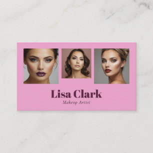 Elegant Pink Beauty Makeup Artist Branding  Business Card