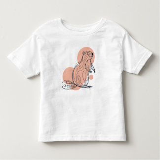 Elegant Pink Beaver for Kids | Premium Minimalist Toddler T-Shirt