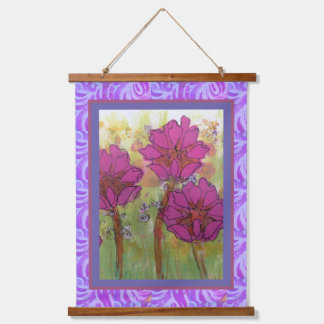 Elegant Pink Blossom Floral Hanging Tapestry