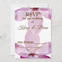 Elegant Pink Blossom RSVP Photo Card