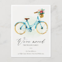 Elegant Pink Blue Yellow Floral Bike We have Moved