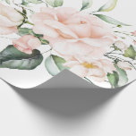 Elegant pink Blush Eucalyptus Greenery Wedding Wrapping Paper<br><div class="desc">Gorgeous pink and blush coloured flowers with greenery accents along with some pretty eucalyptus.  So pretty for bridal shower or wedding.</div>
