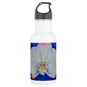 Elegant Pink Blush Orchid watercolor floral flower 532 Ml Water Bottle