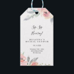 Elegant Pink Blush Sip Sip Hooray Bridal Shower Gift Tags<br><div class="desc">These elegant pink blush sip sip hooray bridal shower gift tags are perfect for a modern wedding shower. The design features hand-drawn pink blush roses and peonies with green and grey leaves,  inspiring natural beauty.</div>