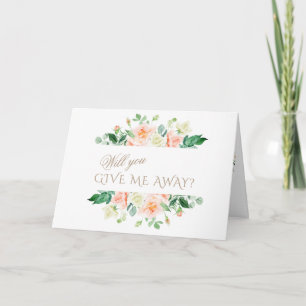 Elegant Pink Blush White Flowers Wedding Invitation