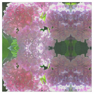 Elegant pink boho florals flowers hydrangeas fabric