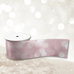 Elegant Pink Bokeh Ribbon for Christmas Gift  Satin Ribbon