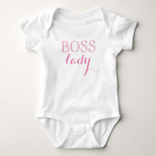 Elegant Pink Boss Lady Girl Baby Bodysuit