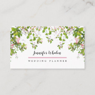 Elegant Pink Botanical Custom Business Card