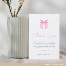 Elegant Pink Bow Baby Shower