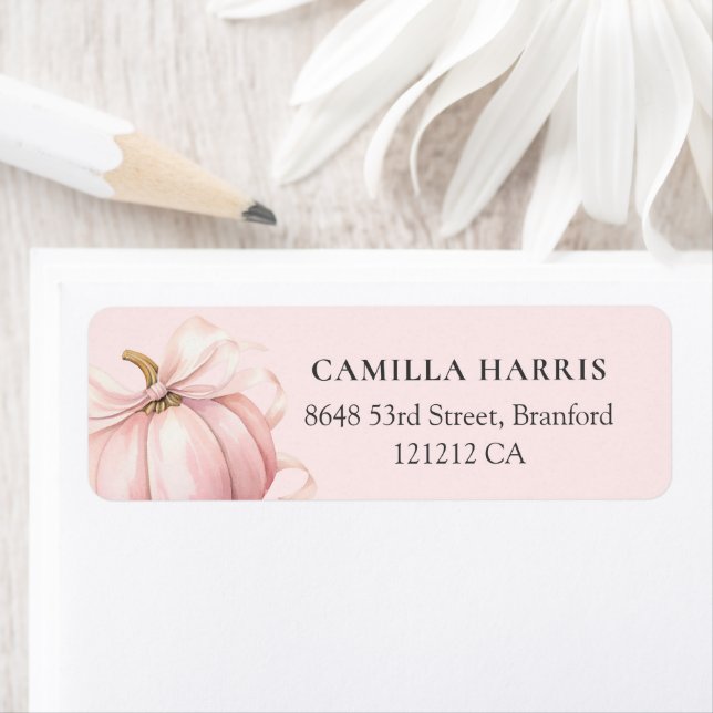 Elegant Pink Bow Pumpkin  (Insitu)