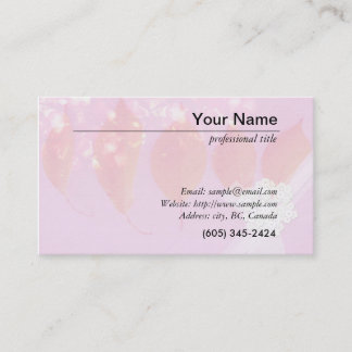 elegant, pink business card
