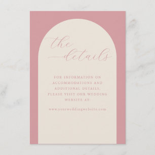 Elegant Pink Calligraphy Design Enclosure Card