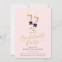 Elegant Pink Champagne Bachelorette Party