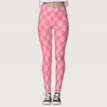 Elegant Pink Chequerboard Leggings<br><div class="desc">Elegant Pink Chequerboard</div>
