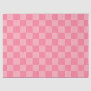 Elegant Pink Chequerboard Tissue Paper