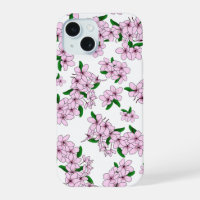 Elegant pink cherry blossom floral watercolor