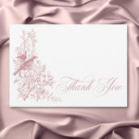 Elegant Pink Chinoiserie Nature Birds Baby Shower