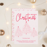 Elegant Pink Christmas Tree Holiday Card<br><div class="desc">Elegant Pink Christmas Tree Holiday Card
Merry Christmas Holiday Card with a Coquette Pink Christmas Tree. Perfect for sending warm wishes to loved ones during the holiday season!</div>