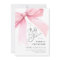 Elegant Pink Coquette Bow Baby Shower Girl