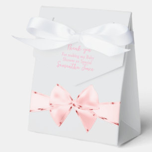Elegant Pink Coquette Bow Girl Baby Shower  Favour Box