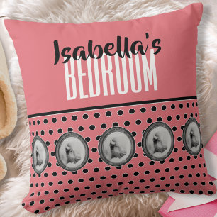 Elegant Pink Custom Animal Art Cushion