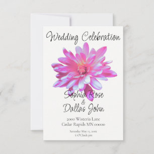 Elegant Pink daisy pink floral pink flower Invitation