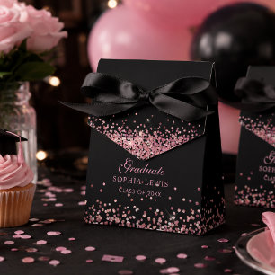 Elegant Pink Diamonds Graduation Thank you Favour Box
